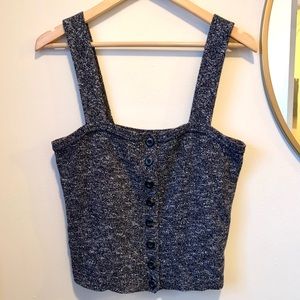 Vintage Gray Knitted Strapped Top